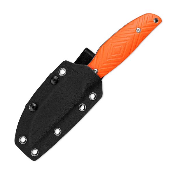 SRM Knives Fossa 605T-GJ Jagdmesser Skinner 14C28N Stahl G10 Griff PVC-Scheide