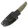 SRM Knives Fossa 605T-MP Jagdmesser Skinner 14C28N Stahl green Micarta Griff PVC-Scheide