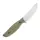 SRM Knives Fossa 605T-MP Jagdmesser Skinner 14C28N Stahl green Micarta Griff PVC-Scheide