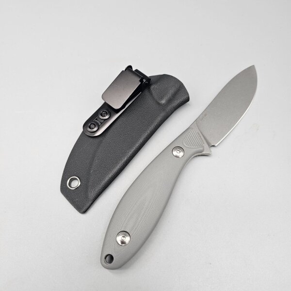 Sanrenmu S643-GK Messer 14C28N Stahl G10 Griff grau
