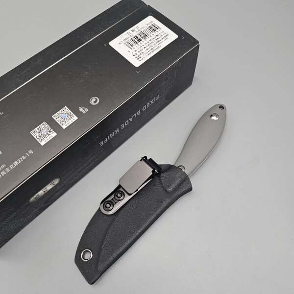 Sanrenmu S643-GK Messer 14C28N Stahl G10 Griff grau