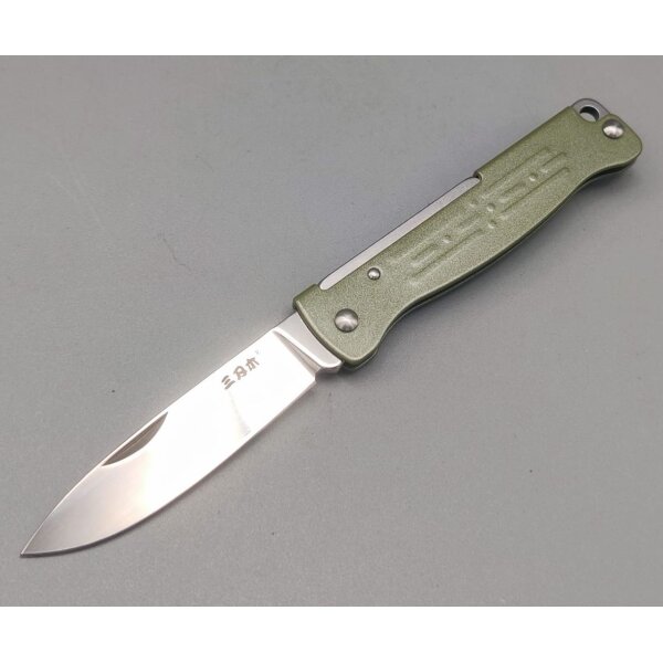 Sanrenmu Mini Messer PT611 Buddy Slipjoint 12C27 Stahl Grün-PT611-SG