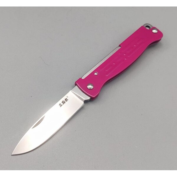 Sanrenmu Mini Messer PT611 Buddy Slipjoint 12C27 Stahl Pink-PT611-SR