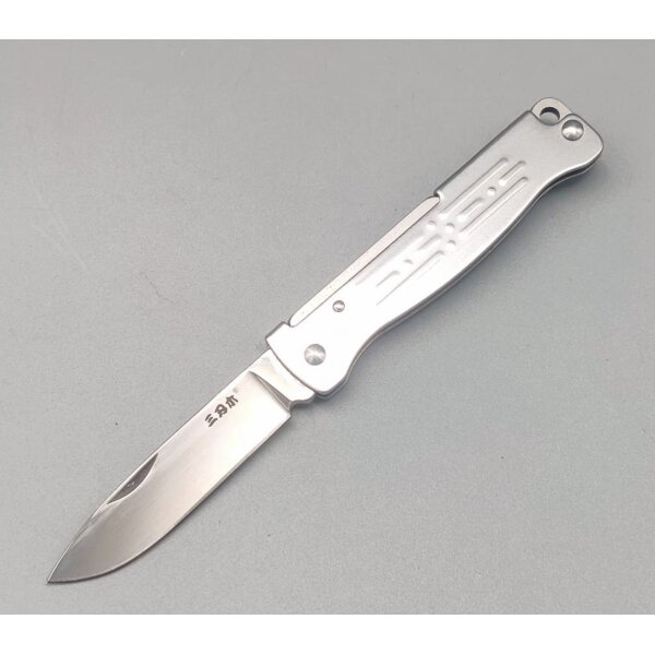 Sanrenmu Mini Messer PT611 Buddy Slipjoint 12C27 Stahl Silber-PT611SF