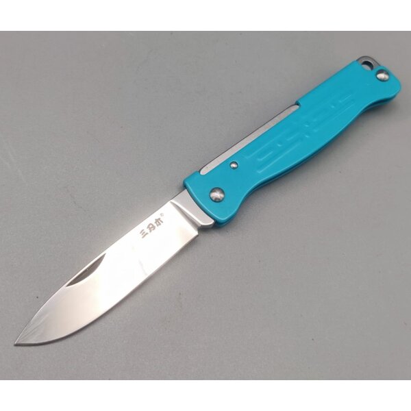 Sanrenmu Mini Messer PT611 Buddy Slipjoint 12C27 Stahl Türkis-PT611-SE