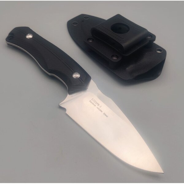 SanRenmu S725PB-1 Fahrtenmesser Messer 14C28N Stahl G10 Schwarz