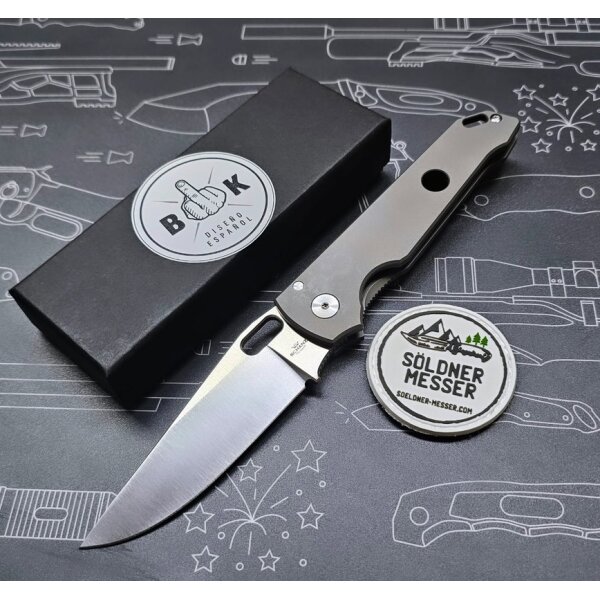 Bastard Knives x Jürgen Schanz Krush Limited Edition Titan Folder mit 3V Stahl und Klinge von J.Schanz