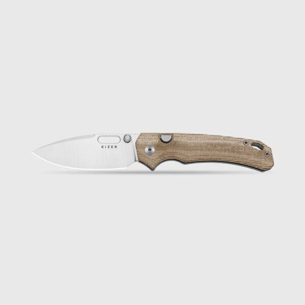 Kizer Outposter Button Lock Taschenmesser Nitro-V Stahl Norplex UltreX Micarta