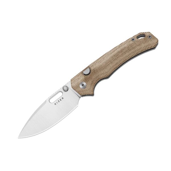Kizer Outposter Button Lock Taschenmesser Nitro-V Stahl Norplex UltreX Micarta