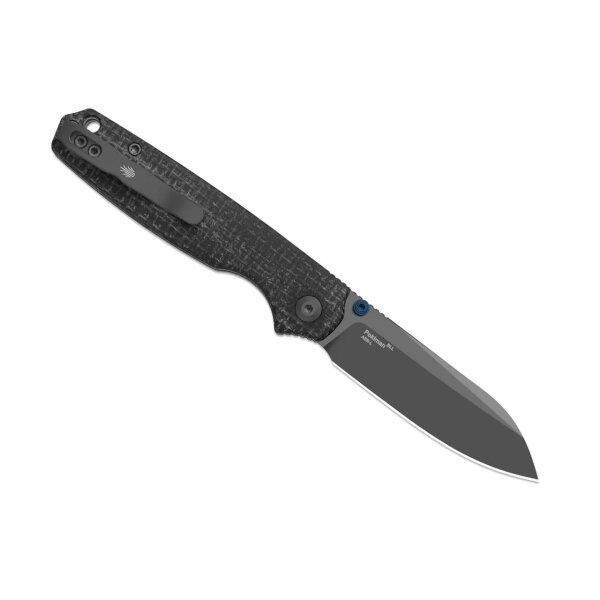 Kizer Pokiman BLL Button Linerlock Folder AEB-L Stahl Micarta Black