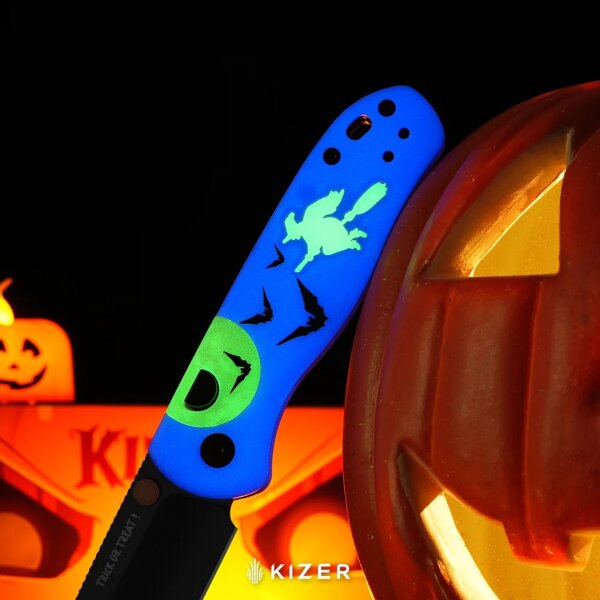 Kizer Drop Bear Elmax Stahl Dual Color G10 GID Halloween Special