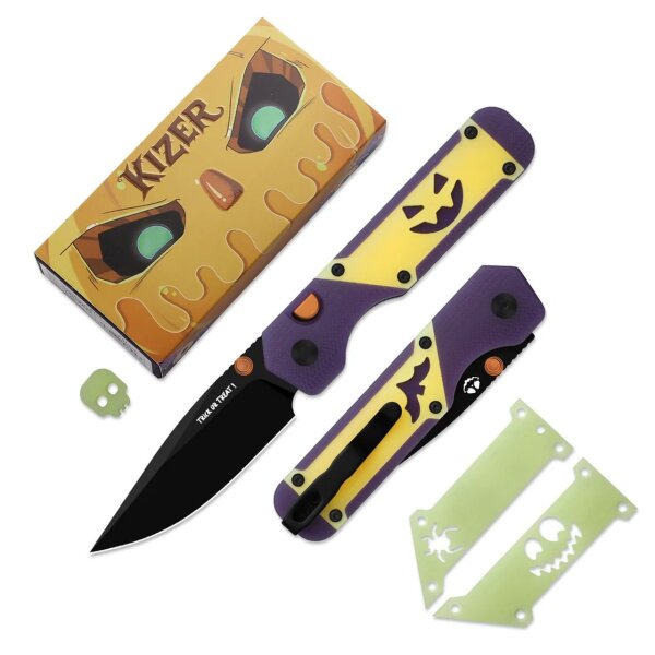 Kizer Militaw 3.1 M390 Stahl Dual Color G10 GID Halloween Special