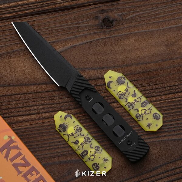 Kizer Hallow Outdoormesser CPM 10V Stahl Aluminium G10 Halloween Special