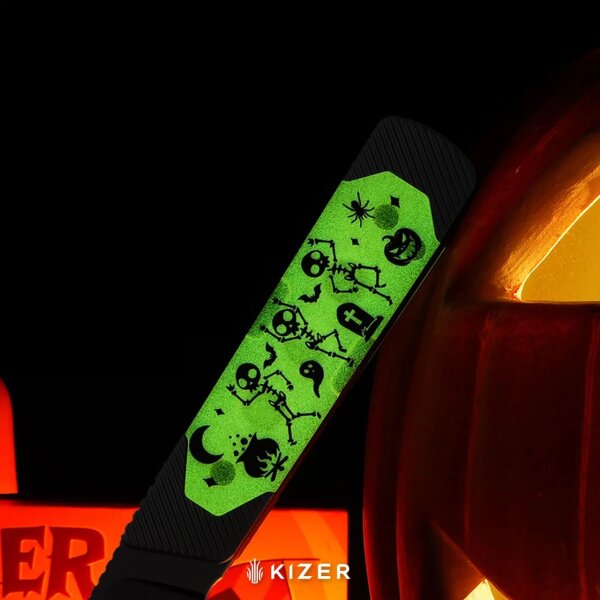 Kizer Hallow Outdoormesser CPM 10V Stahl Aluminium G10 Halloween Special