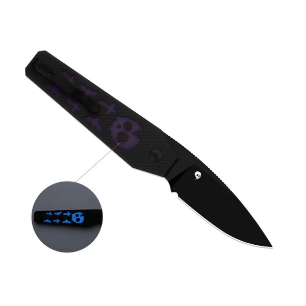 Kizer Tomb Nitro-V Stahl G10 GID Halloween Special Button Lock