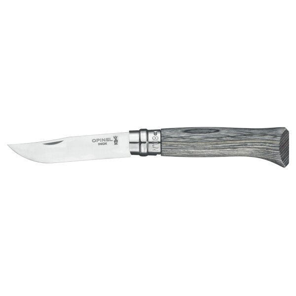 Opinel Messer Tradizione Lusso No. 8 Inox Birkenholz Grau
