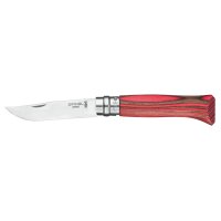 Opinel Messer Tradizione Lusso No. 8 Inox Birkenholz Rot