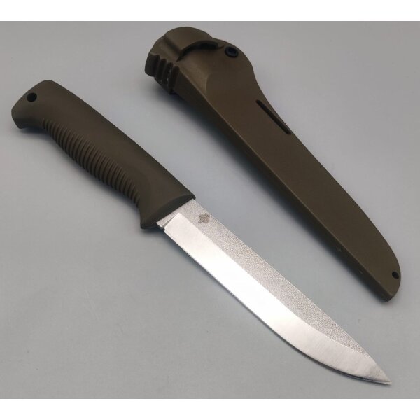 Peltonen Knives Sissipuukko M95 Ranger N690 Stahl TPE Griff Kompositscheide Grün