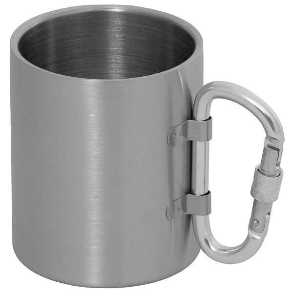 MFH Tasse aus Edelstahl 300 ml doppelwandig Trinkbecher