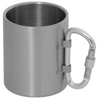 MFH Tasse aus Edelstahl 300 ml doppelwandig Trinkbecher