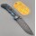 Spartan Blades SF5 Custom Damast Chad Nichols Harsey Folder - Sea Raven Blue