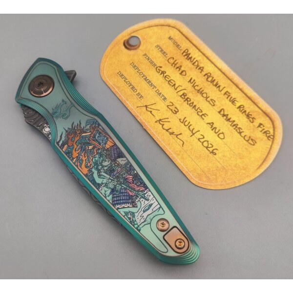 Spartan Blades SF16 Pandia Custom Chad Nichols Damast-Ronin Fire