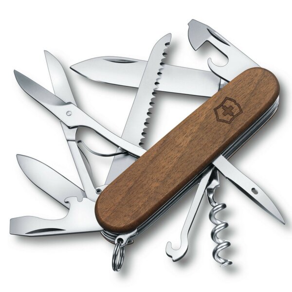 Victorinox Huntsman Wood Schweizer Messer Taschenmesser Nussbaumholz B-WARE