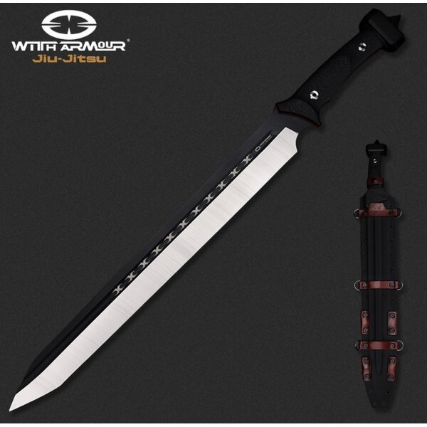 WithArmour Jiu-Jitsu Trench Warrior-BK Schwert 14C28N Stahl SCFG10 Griff