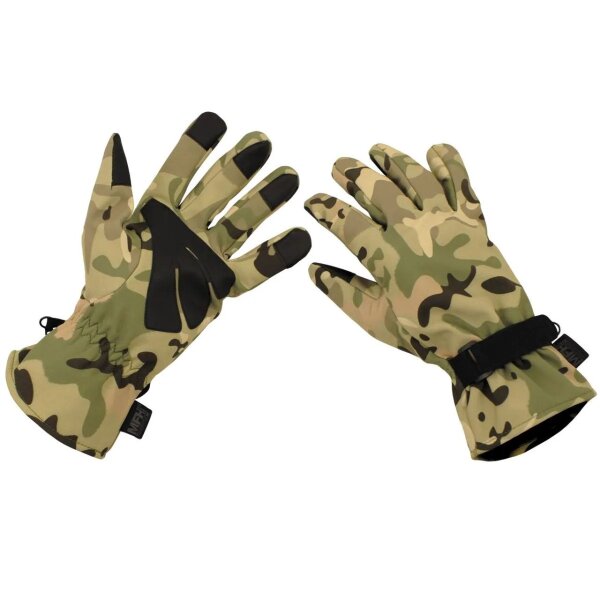 MFH Fingerhandschuhe Softshell Operation Camo Größe L