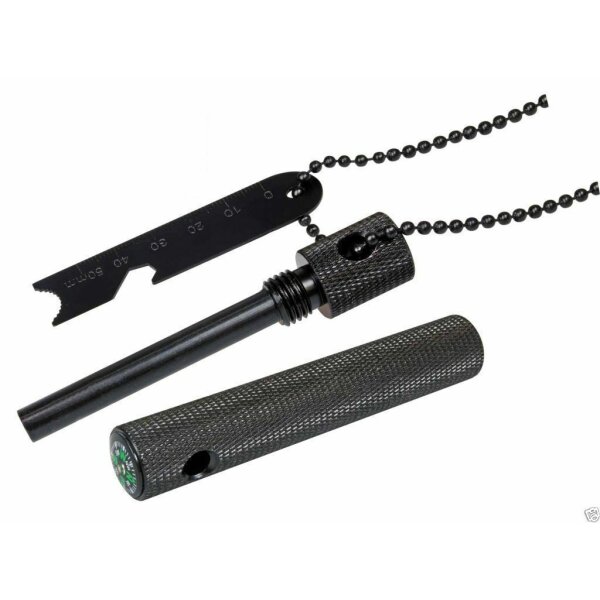 Böker Plus Outdoor Magnesium Feuerstarter in Aluminiumgehäuse + Kompass 09BO778