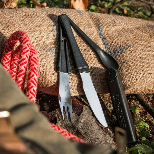 Böker Plus Snac Pac Campingbesteck Messer,Gabel und Löffel 03BO800