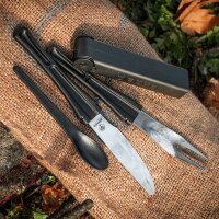 B&ouml;ker Plus Snac Pac Campingbesteck Messer,Gabel und...