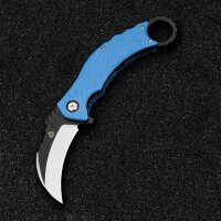 QSP Knife Eagle Karambit Messer D2 Stahl G10 Griff Kugellager Clip blau QS120D