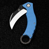 QSP Knife Eagle Karambit Messer D2 Stahl G10 Griff Kugellager Clip blau QS120D