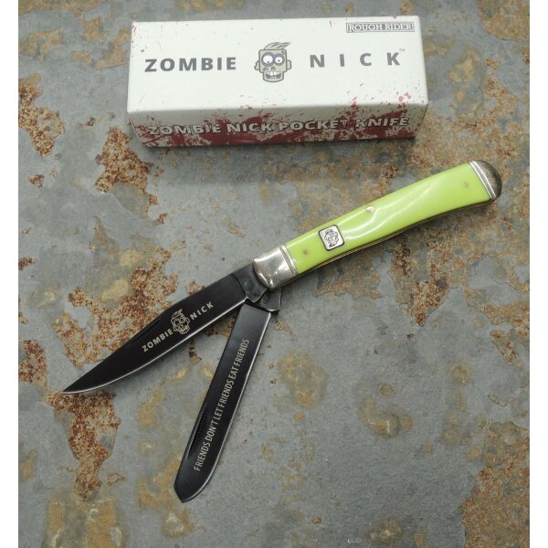 Rough Rider Zombie Nick Trapper Messer Taschenmesser Kunststoffgriff