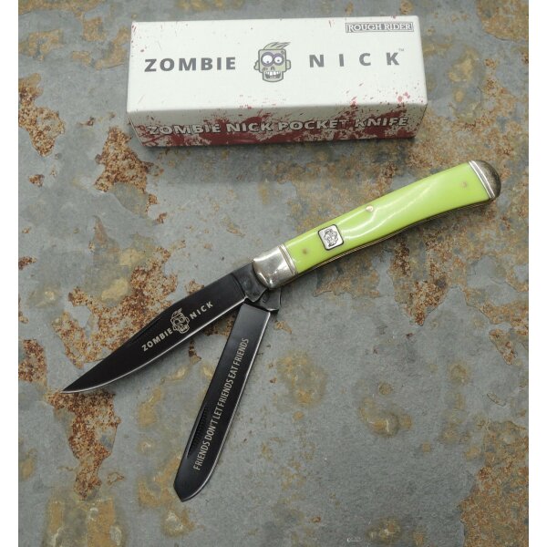 Rough Ryder Rider Zombie Nick Trapper Messer Taschenmesser Kunststoffgriff