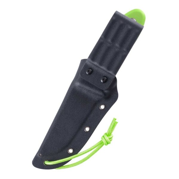 Schnitzel UNU GRÜN Messer Kindermesser Schnitzmesser 8Cr13MoV Stahl G10 Kydex