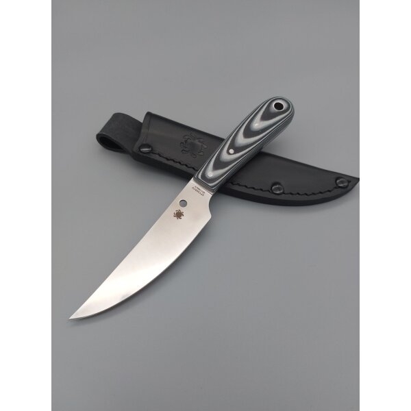 Spyderco Bow River 8Cr13MoV Stahl G10 Griff Mehrfarbig inkl. Lederscheide 02SP426