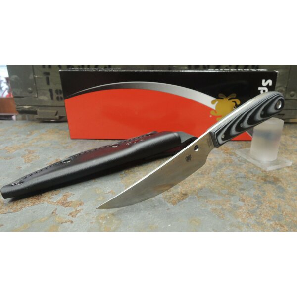 Spyderco Bow River 8Cr13MoV Stahl G10 Griff Mehrfarbig inkl. Lederscheide 02SP426