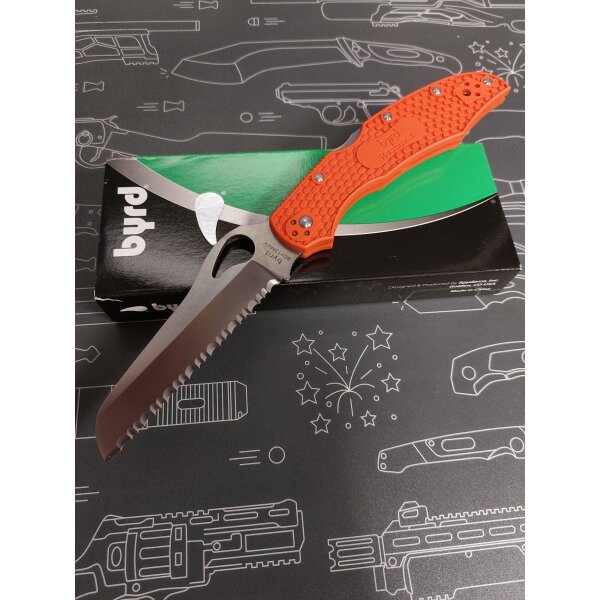 Spyderco Cara Cara Rescue Leightweight 8Cr13MoV Stahl FRN  Orange Rettungsmesser 01SP263