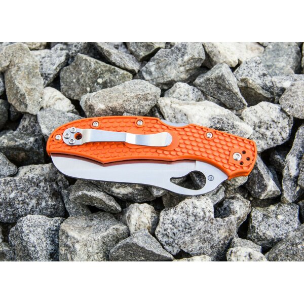 Spyderco Cara Cara Rescue Leightweight 8Cr13MoV Stahl FRN  Orange Rettungsmesser 01SP263
