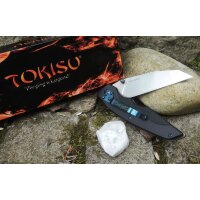 Tokisu Knives TAKERU Messer Folder 7Cr17MoV Stahl G10 und Kohlefasergriff