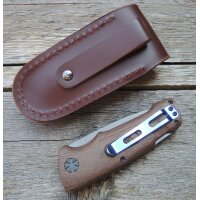 Walther Messer BWK 2 Blue Wood Knife Zweihandfolder 440C...