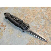 B&ouml;ker Magnum STARFIGHTER 2.0 ALL BLACK Messer einseitig geschliffen 440A Stahl G10