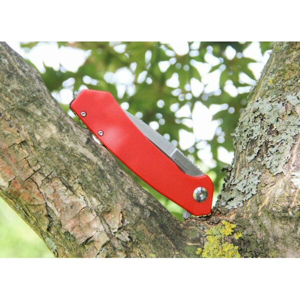 GANZO ADIMANTI SERIES SKIMEN-RD D2 Folder red rot G10 Flipper Taschenmesser Framelock