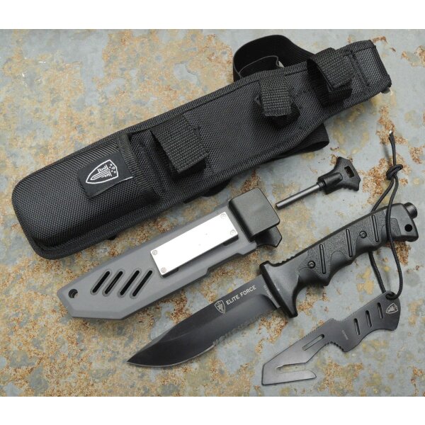Elite Force EF703 Messer Outdoor Survial-Set Feuerstarter Scheide Outdoormesser