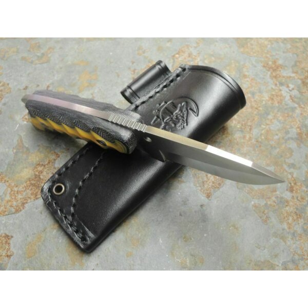 J&V Nano 2.0 MoVa Micarta Mehrfarbig inkl. Lederscheide