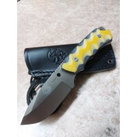 J&V Nano 2.0 MoVa Micarta Mehrfarbig inkl. Lederscheide