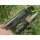 J&V Woodlore  14C28N Stahl Micarta Negra Schwarz inkl. Lederscheide