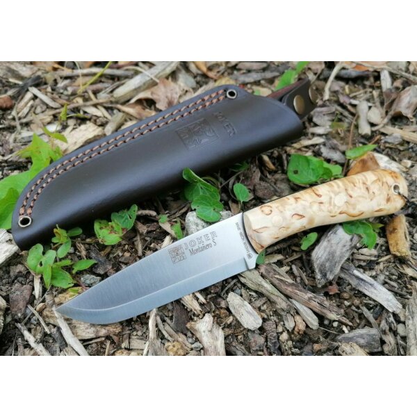 Joker Montanero S 14C28N Maserbirkenholz Braun inkl. Lederscheide